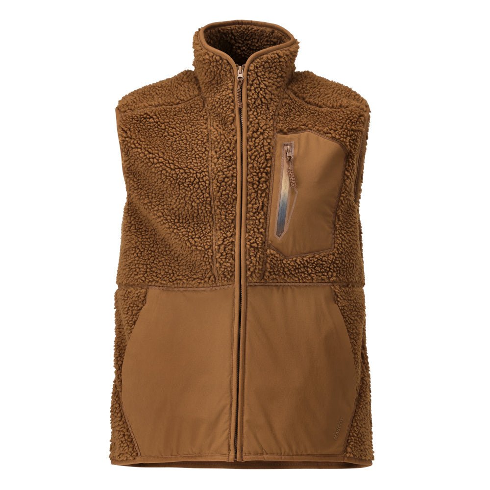 Gilet in pelliccia di fibra con gilet termico con cerniera