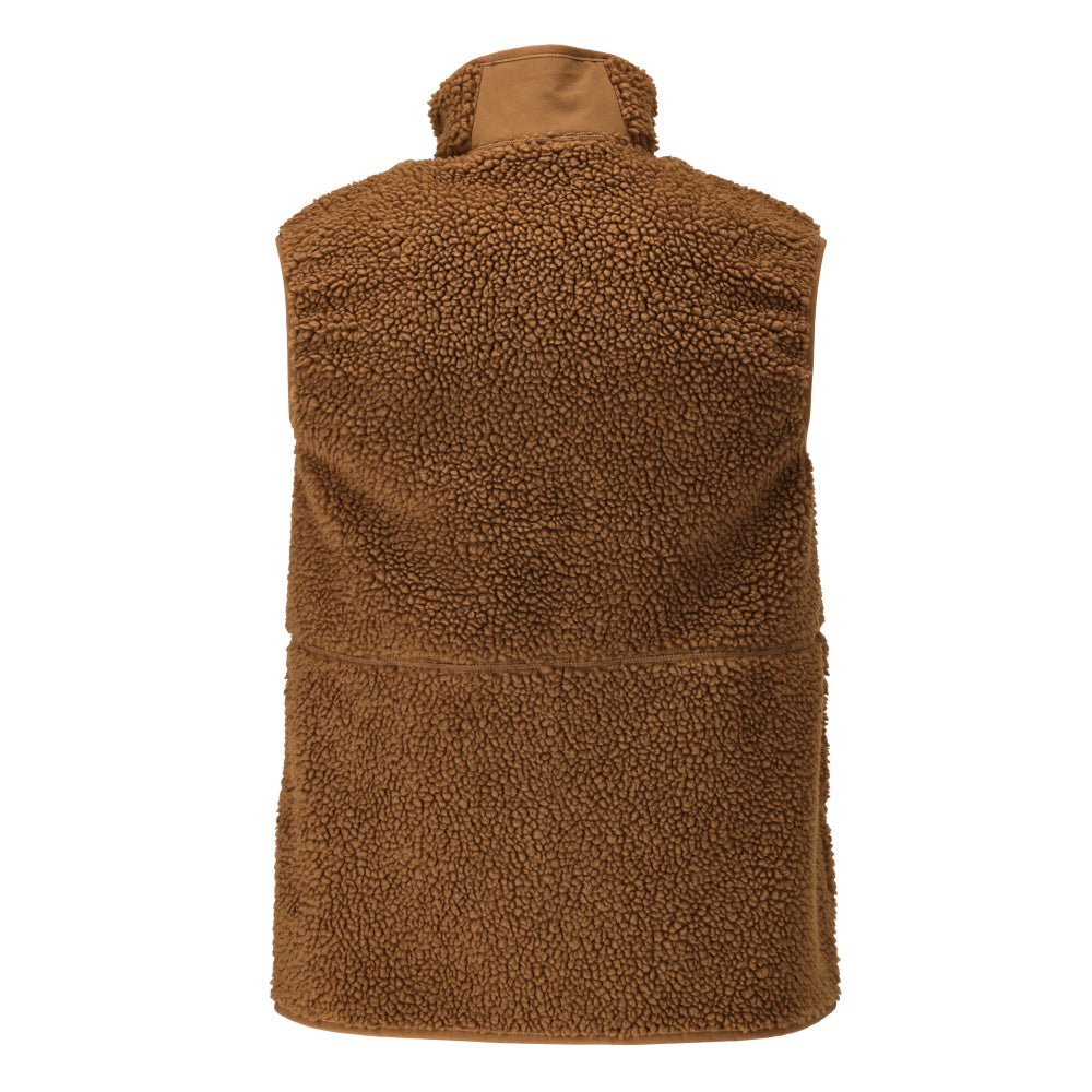 Gilet in pelliccia di fibra con gilet termico con cerniera