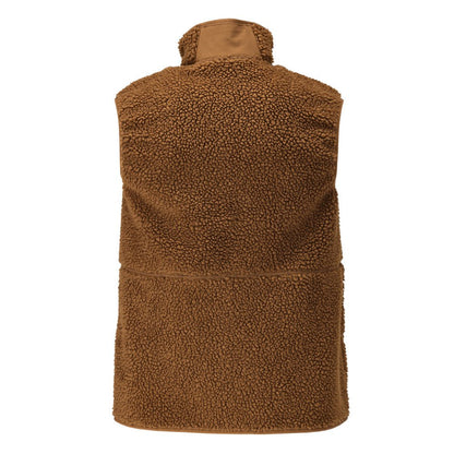 Gilet in pelliccia di fibra con gilet termico con cerniera