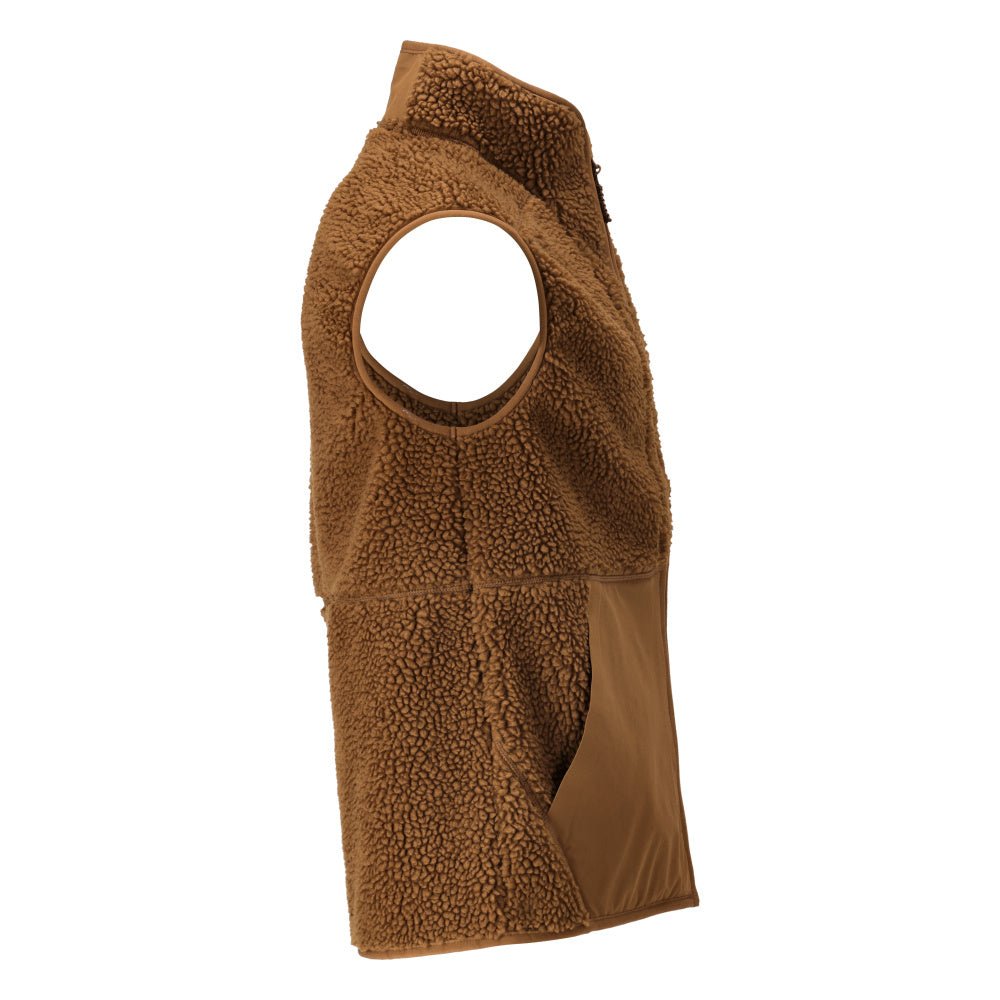 Gilet in pelliccia di fibra con gilet termico con cerniera