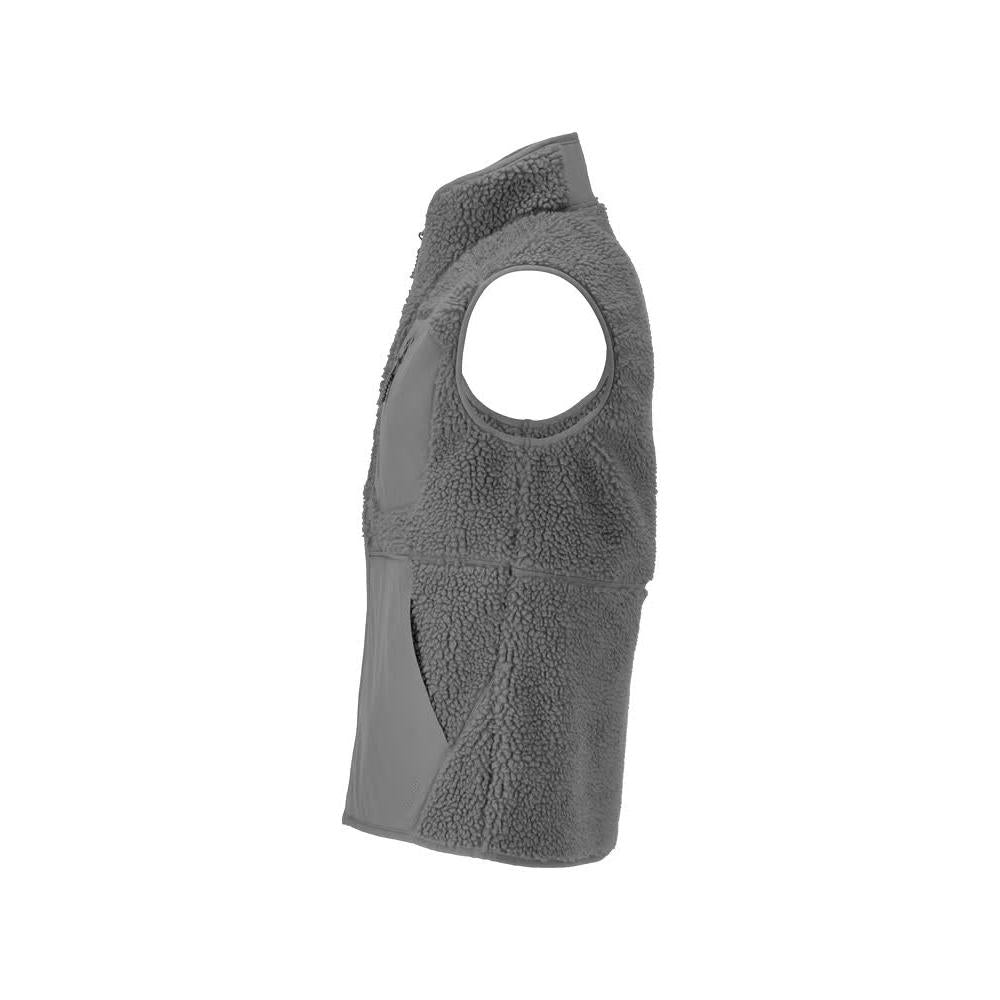 Gilet in pelliccia di fibra con gilet termico con cerniera