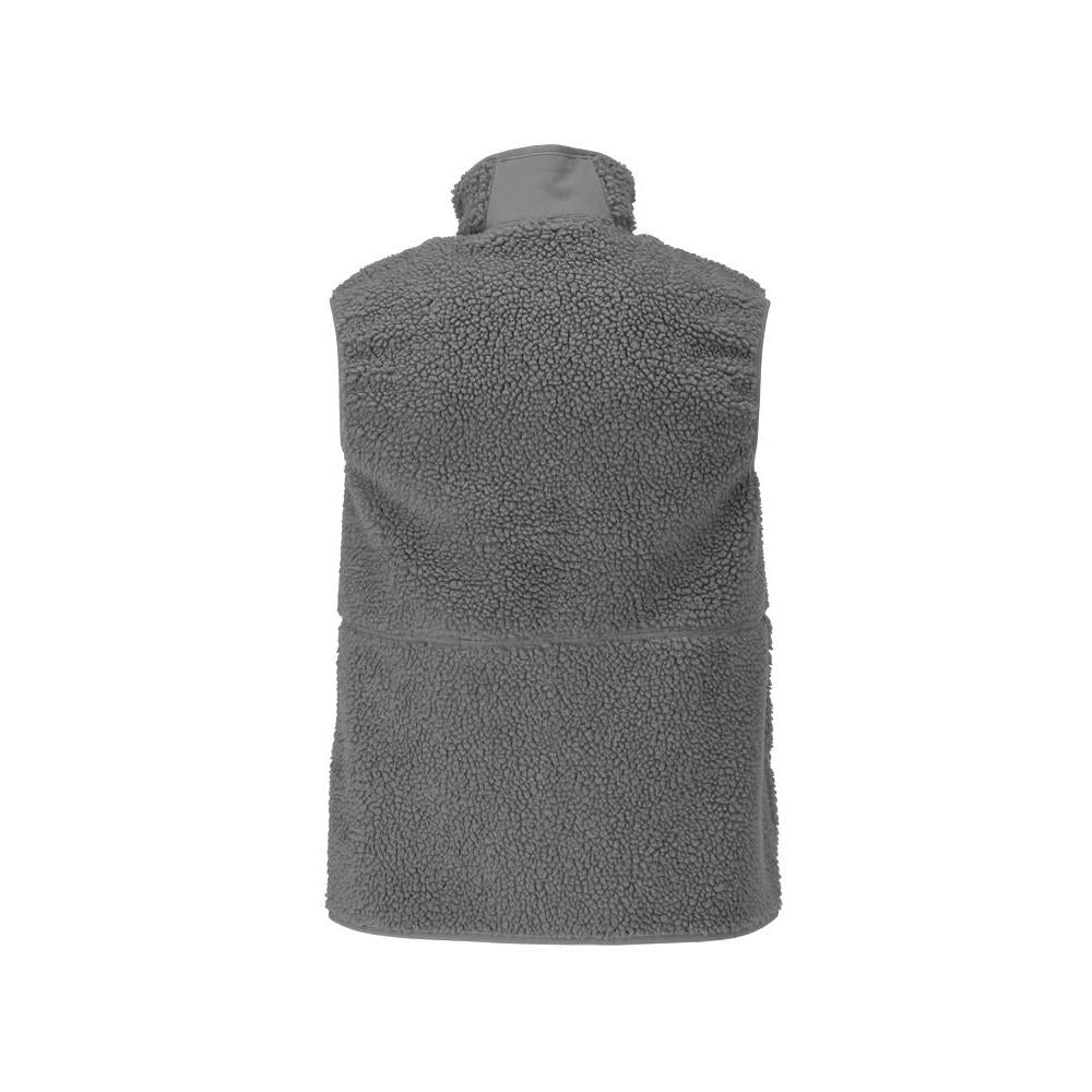 Gilet in pelliccia di fibra con gilet termico con cerniera
