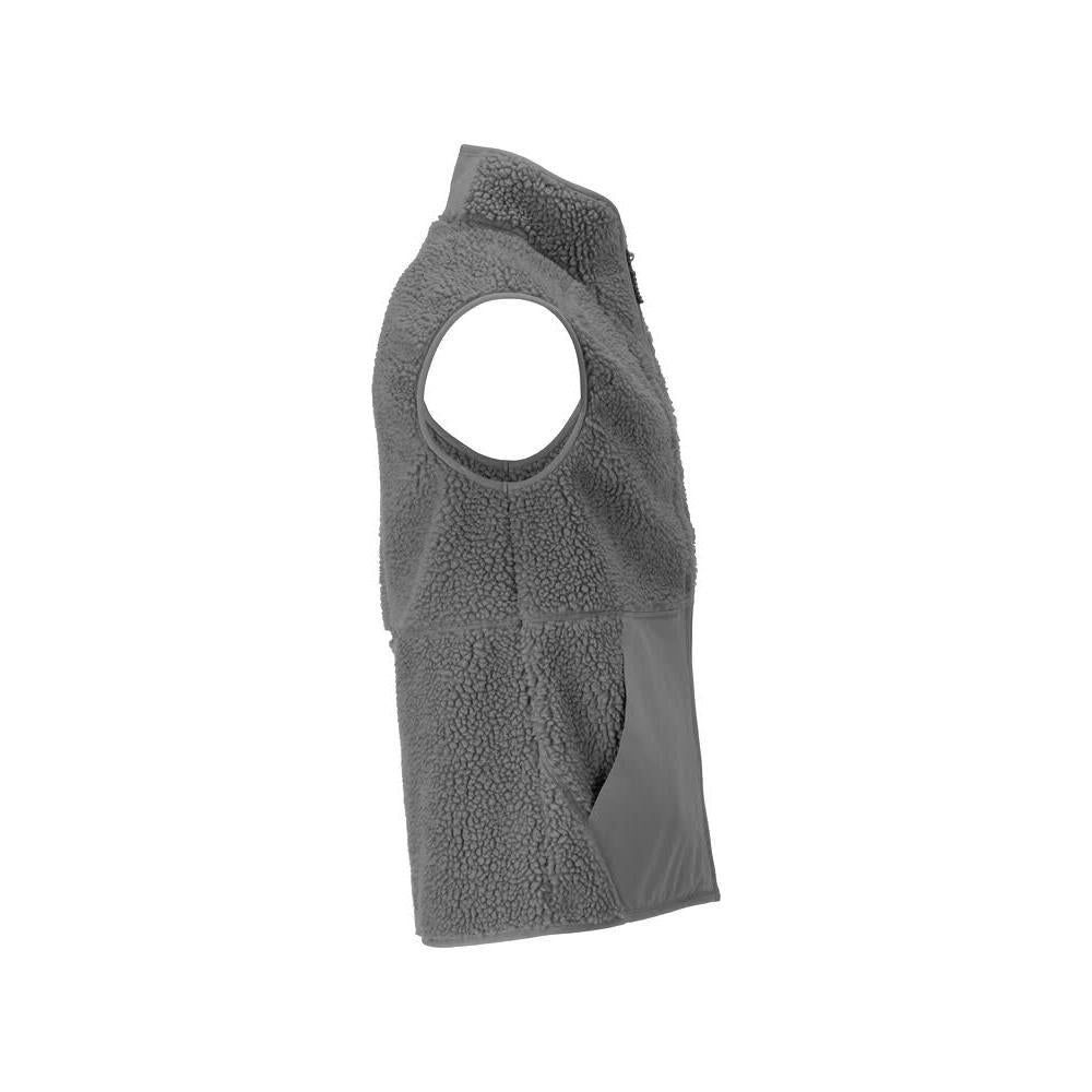 Gilet in pelliccia di fibra con gilet termico con cerniera