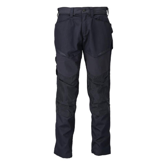 Pantaloni con tasche al ginocchio, nero-blu