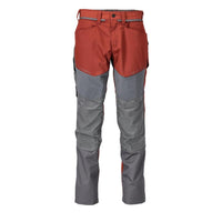 Hose mit Knietaschen Hose, herbstrot/anthrazitgrau