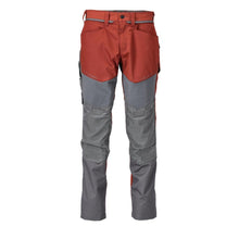 Pantaloni con tasche al ginocchio, colore rosso autunno/grigio antracite