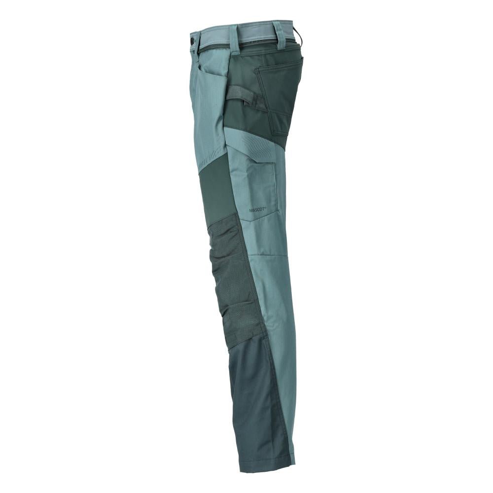 Pantalon avec poches genoux, vert forêt clair/vert forêt