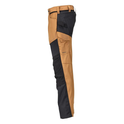 Pantaloni con tasche al ginocchio, colore marrone nocciola/nero