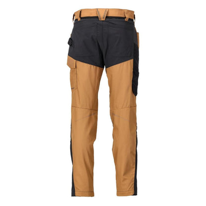 Pantaloni con tasche al ginocchio, colore marrone nocciola/nero