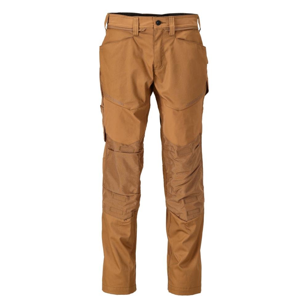Pantalon avec poches genoux, marron noisette