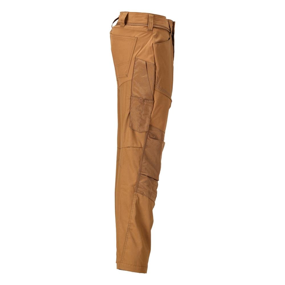 Pantalon avec poches genoux, marron noisette