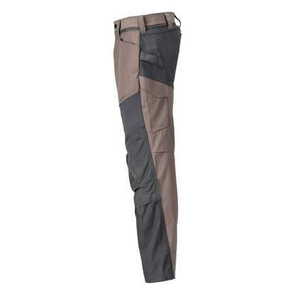 Pantalon avec poches genoux, beige sable foncé/gris anthracite