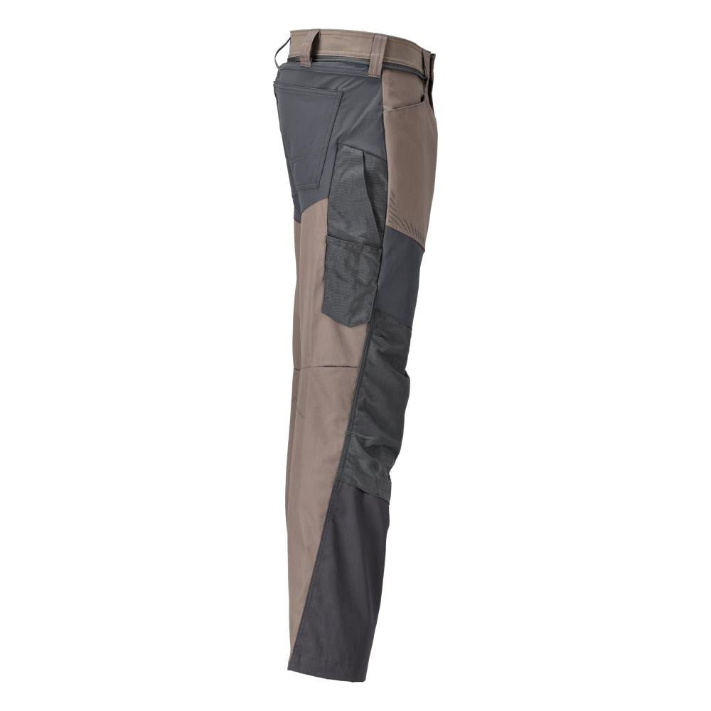 Pantalon avec poches genoux, beige sable foncé/gris anthracite