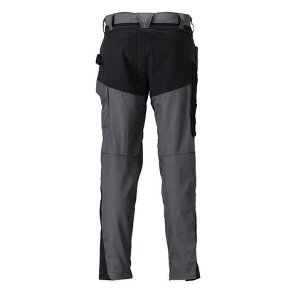 Pantalon avec poches genoux, gris anthracite/noir