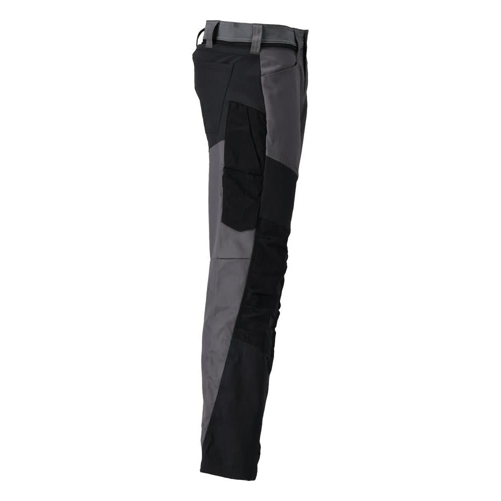 Pantalon avec poches genoux, gris anthracite/noir