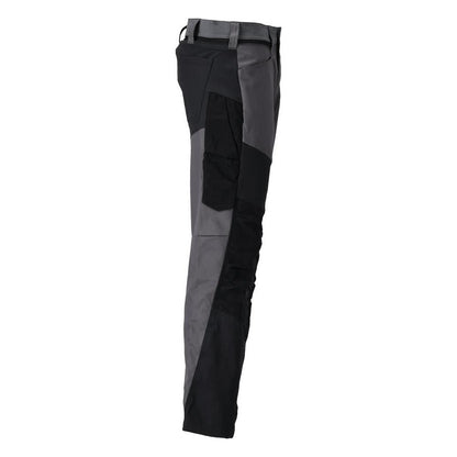 Pantalon avec poches genoux, gris anthracite/noir