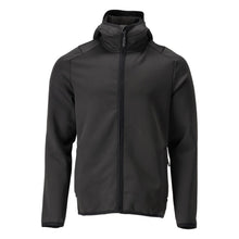 Fleecepullover, Kapuze, Reißverschluss Microfleecejacke, schwarz