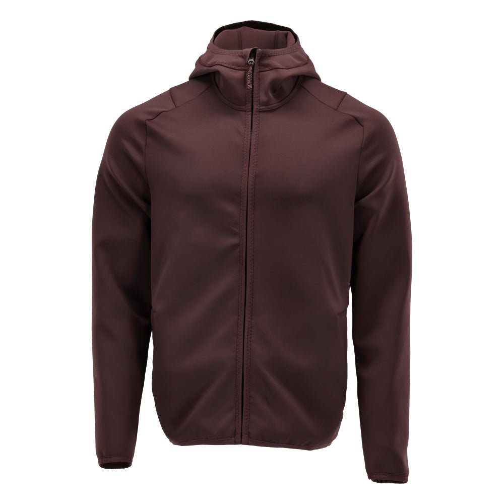 Fleecepullover, Kapuze, Reißverschluss Microfleecejacke, bordeaux