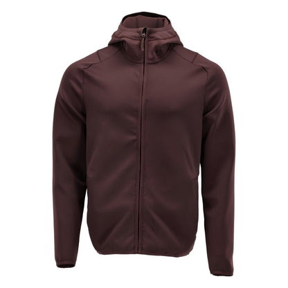 Fleecepullover, Kapuze, Reißverschluss Microfleecejacke, bordeaux