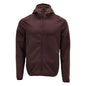 Fleecepullover, Kapuze, Reißverschluss Microfleecejacke, bordeaux