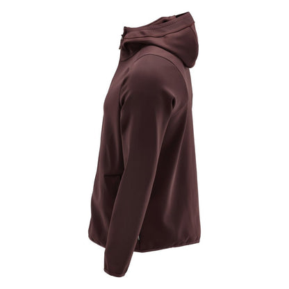 Fleecepullover, Kapuze, Reißverschluss Microfleecejacke, bordeaux