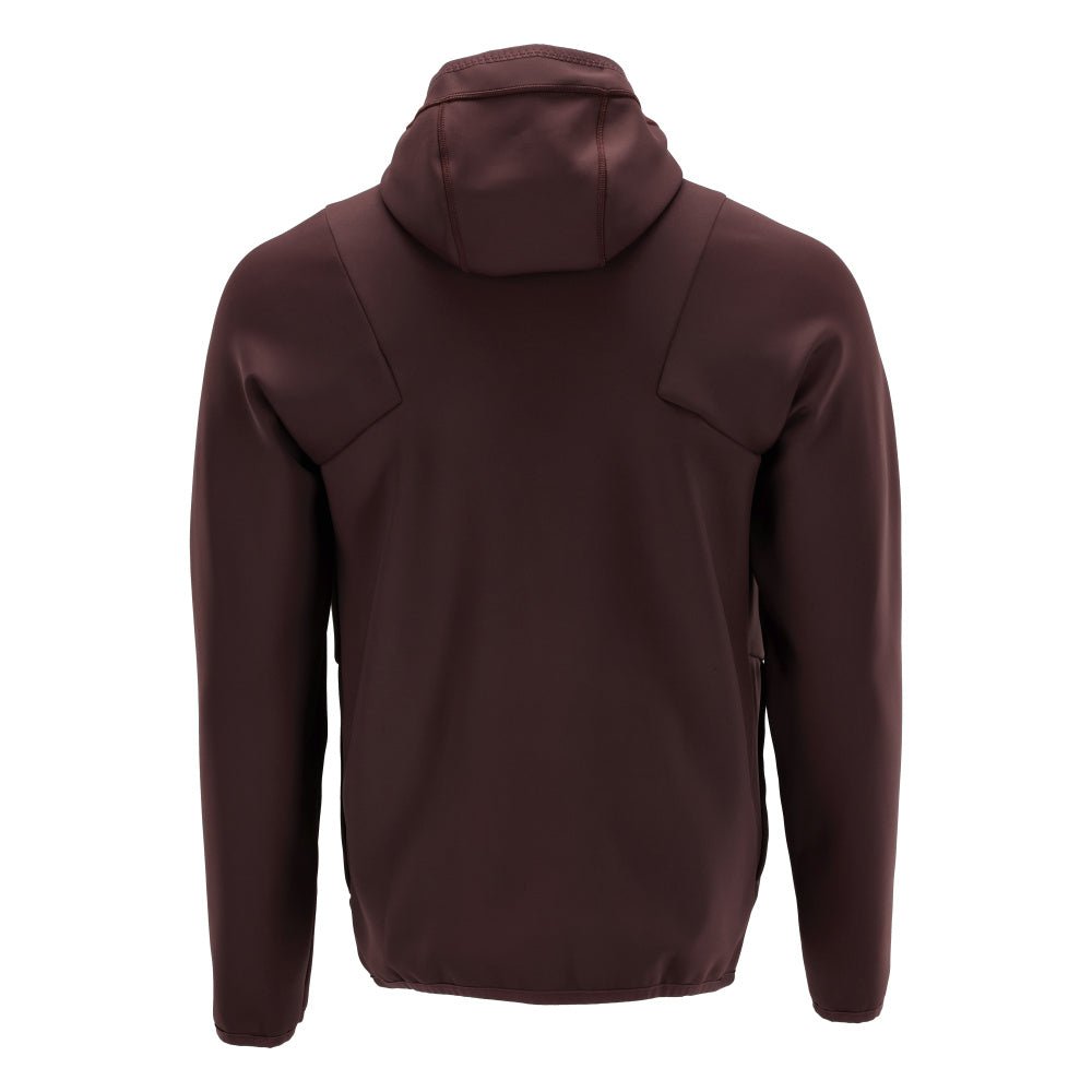Fleecepullover, Kapuze, Reißverschluss Microfleecejacke, bordeaux
