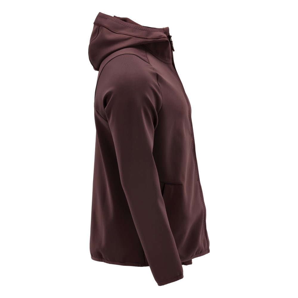 Fleecepullover, Kapuze, Reißverschluss Microfleecejacke, bordeaux