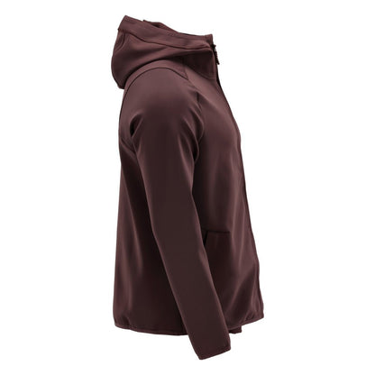 Fleecepullover, Kapuze, Reißverschluss Microfleecejacke, bordeaux