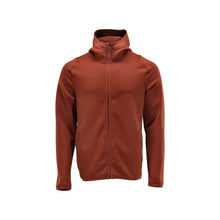Fleecepullover, Kapuze, Reißverschluss Microfleecejacke, Herbstrot