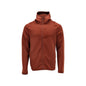Fleecepullover, Kapuze, Reißverschluss Microfleecejacke, Herbstrot