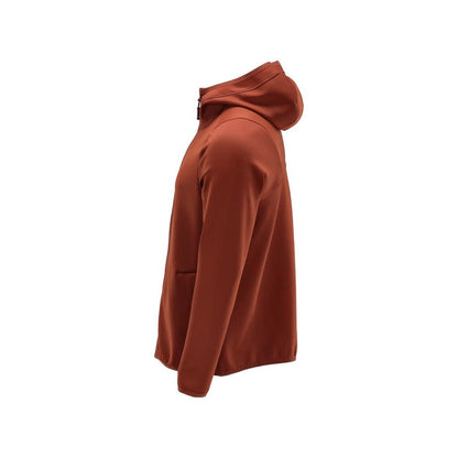 Fleecepullover, Kapuze, Reißverschluss Microfleecejacke, Herbstrot