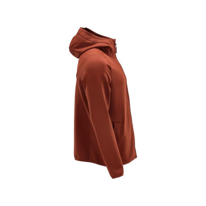 Fleecepullover, Kapuze, Reißverschluss Microfleecejacke, Herbstrot