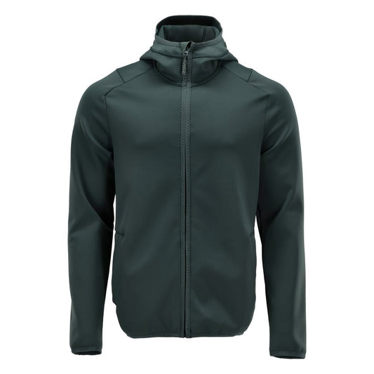 Fleecepullover, Kapuze, Reißverschluss Microfleecejacke, waldgrün