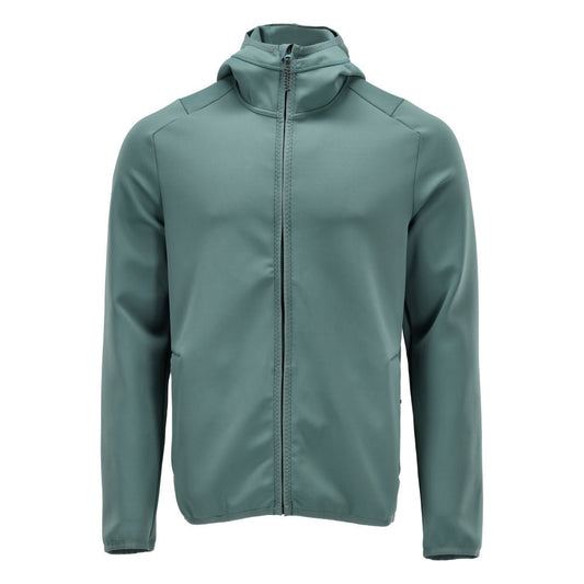 Fleecepullover, Kapuze, Reißverschluss Microfleecejacke, helles Waldgrün
