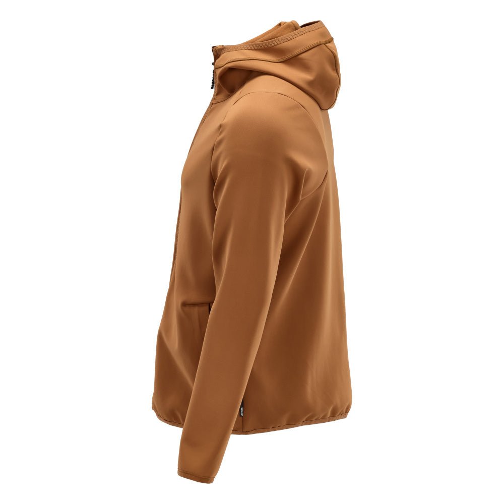 Pull polaire, capuche, veste micropolaire zippée, marron noisette