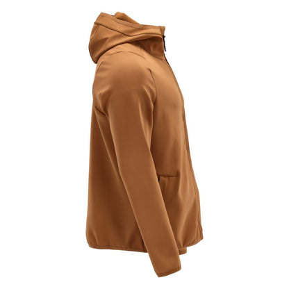 Pull polaire, capuche, veste micropolaire zippée, marron noisette