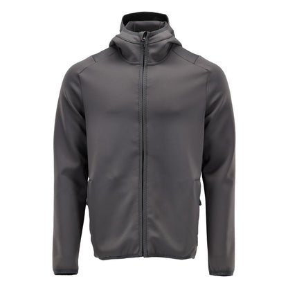 Pull polaire, capuche, veste micropolaire zippée, gris anthracite