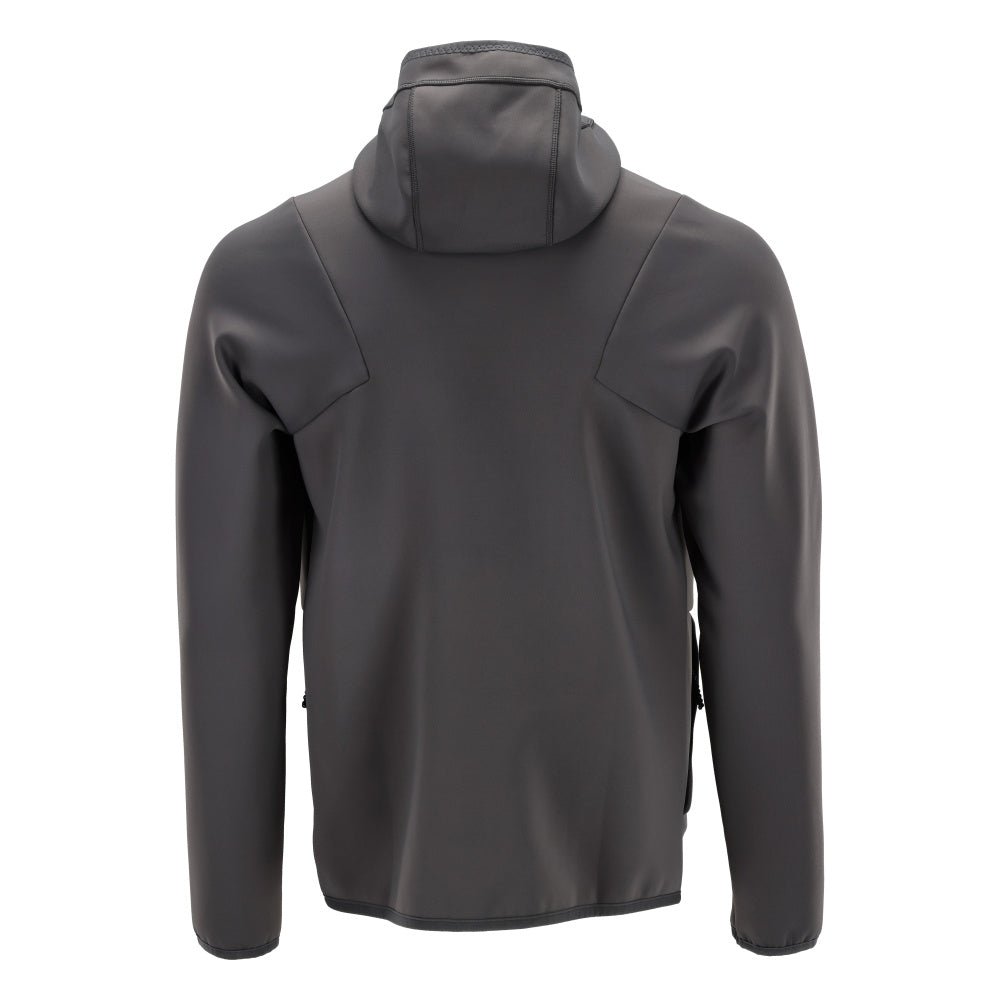 Pull polaire, capuche, veste micropolaire zippée, gris anthracite