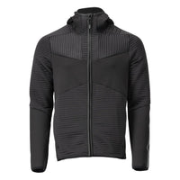 Fleecepullover, Kapuze, Reißverschluss Microfleecejacke, schwarz
