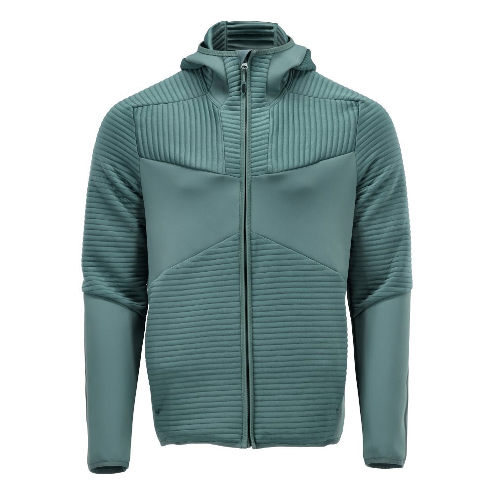 Fleecepullover, Kapuze, Reißverschluss Microfleecejacke, helles Waldgrün
