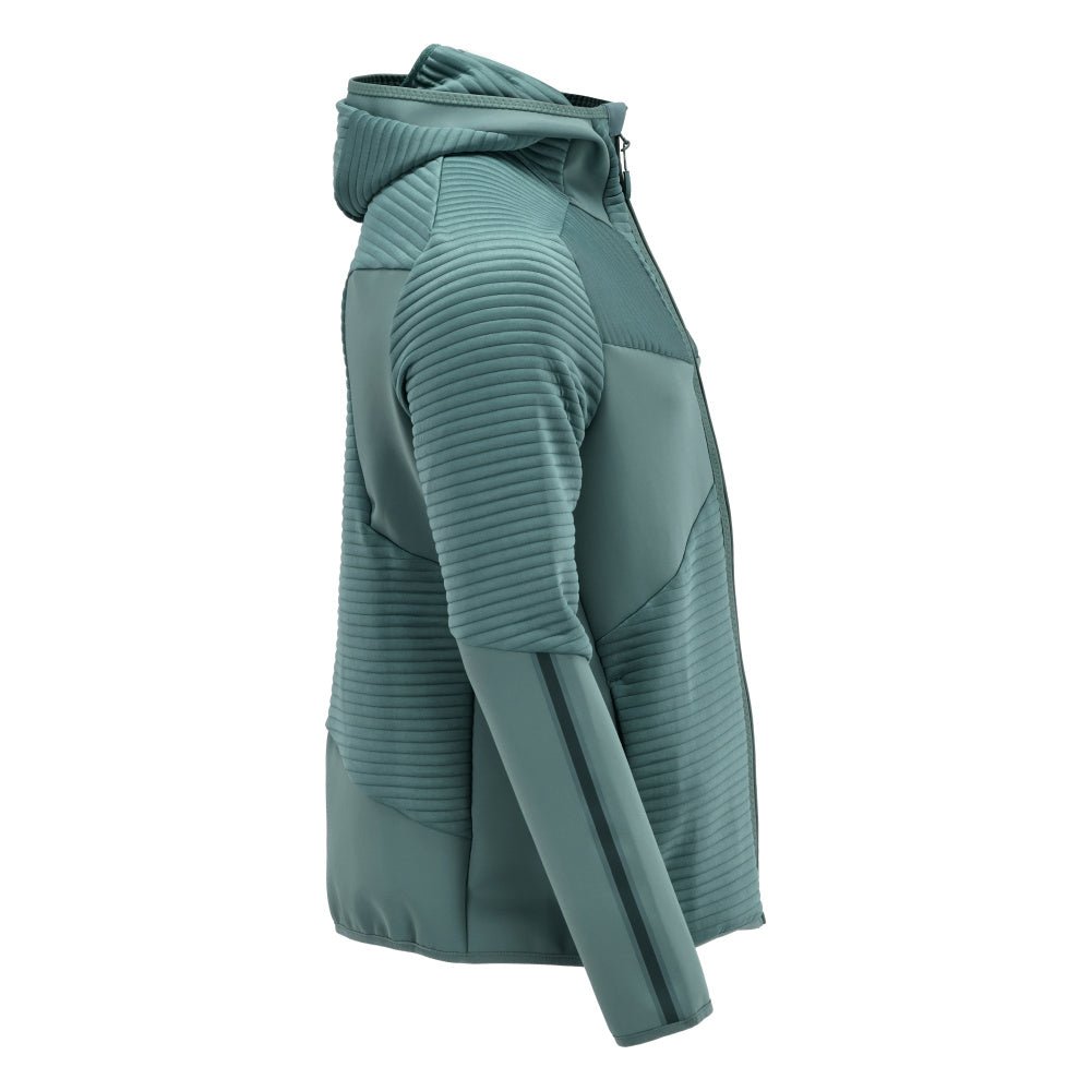 Fleecepullover, Kapuze, Reißverschluss Microfleecejacke, helles Waldgrün