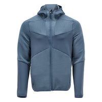 Pull polaire, capuche, veste micropolaire zippée, bleu pierre