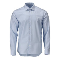 Chemise, coupe moderne, bleu clair/blanc