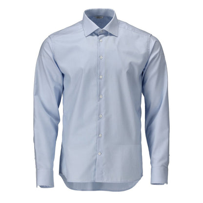 Chemise, coupe moderne, bleu clair/blanc