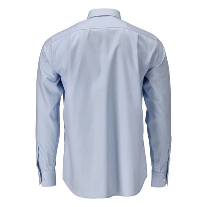 Chemise, coupe moderne, bleu clair/blanc