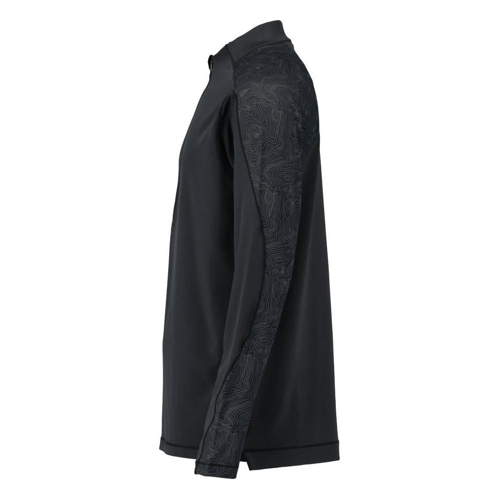 T-Shirt, Langarm, kurzem Reißverschluss T-shirt