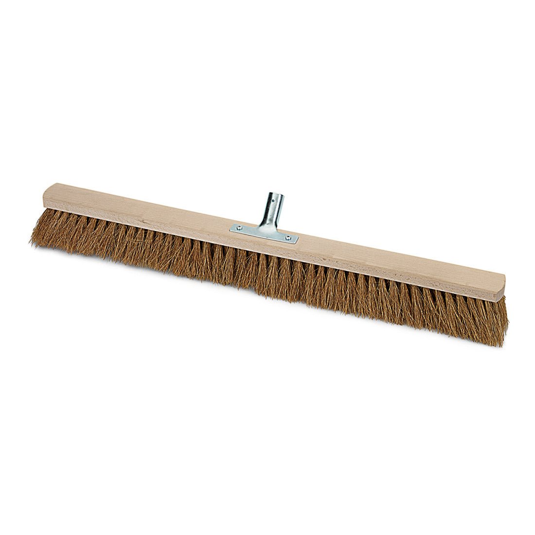 La brosse de salle Nölle Profi Brush en noix de coco naturelle avec support de manche en métal Ø 24 mm de Nölle Profi Brush Bürsten- & Pinseltechnik e.K. est représentée sur un fond blanc et dispose de poils de coco naturels et d'un support de manche en métal robuste.