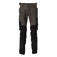 Hose mit Knietaschen, Stretch, leicht Hose, dunkelanthrazit/schwarz