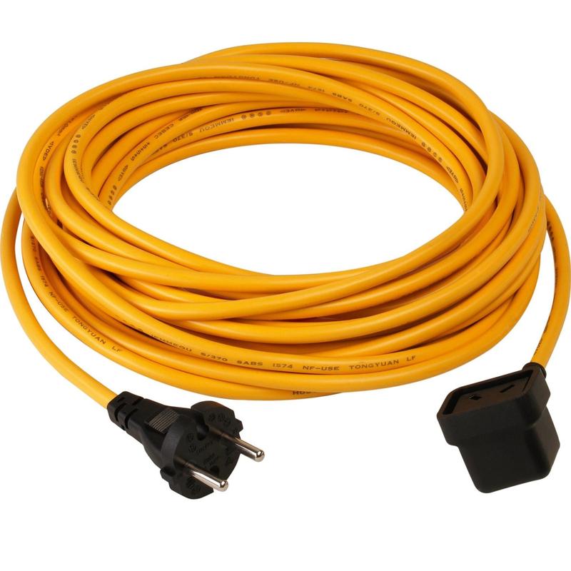 Numatic NuCable Zuleitung mit Stecker, 3 x 1 mm² - 15 m lang GELB | Packung (1 Stück)