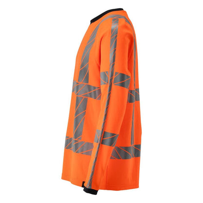 T-Shirt, Langarm, moderne Passform T-shirt, hi-vis orange